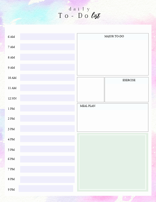 Daily todo List Template Unique Printable Daily to Do List Template to Get Things Done
