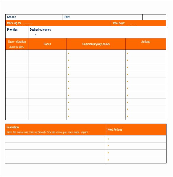 Daily Work Log Template Best Of Log Templates – 15 Free Word Excel Pdf Documents