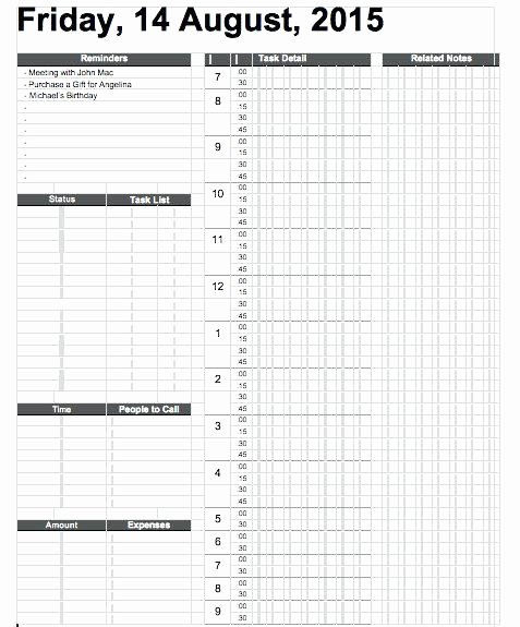Daily Work Schedule Template Awesome Time Management Planner Template Free Daily Time