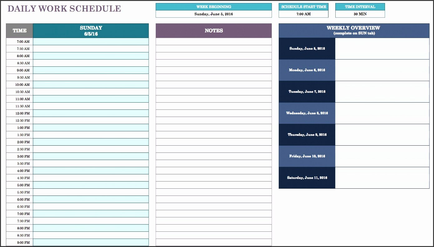 Daily Work Schedule Template Lovely 6 Daily Work Schedule Template Sampletemplatess