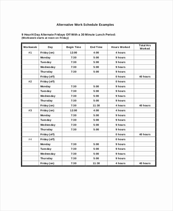 Daily Work Schedule Template Lovely Daily Schedule Template 9 Free Word Pdf Documents