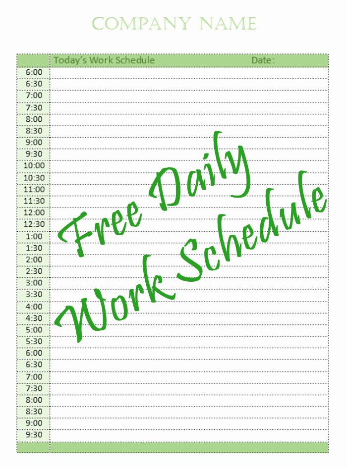 Daily Work Schedule Template New Work Schedules Do they Work for You