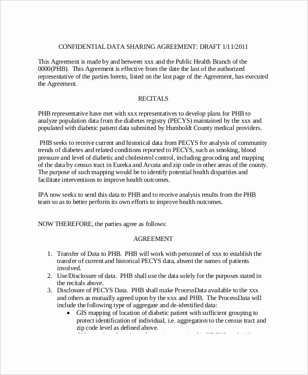 Data Security Agreement Template Beautiful Data Confidentiality Agreements