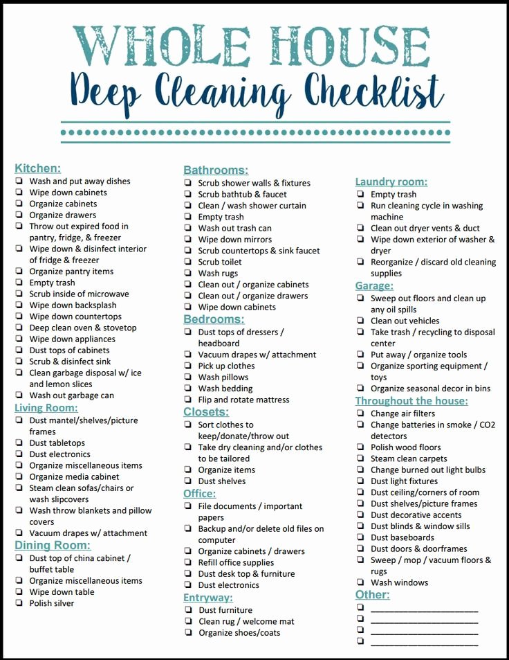 Deep Cleaning Checklist Template Elegant How to Enjoy Deep Cleaning Your House Free Checklist