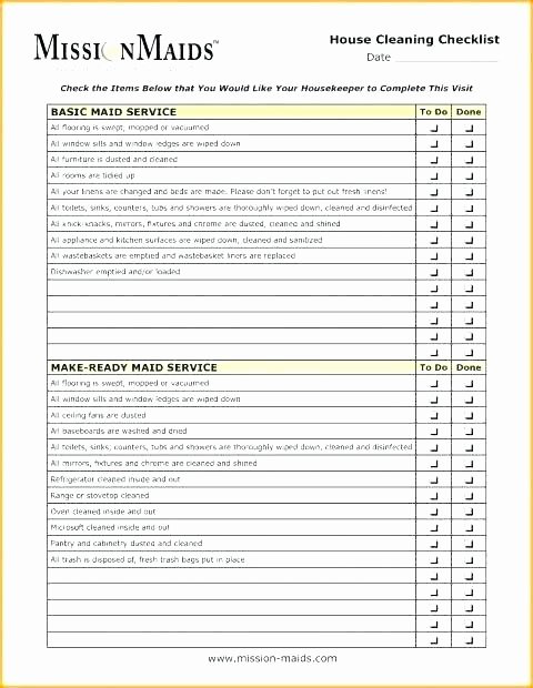 Deep Cleaning Checklist Template Luxury Refrigerator Cleaning Schedule Template