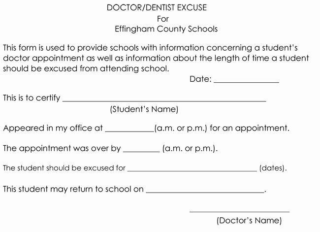 Dental Excuse Letter Template Luxury Doctors Note Template 10 Professional Samples to Create