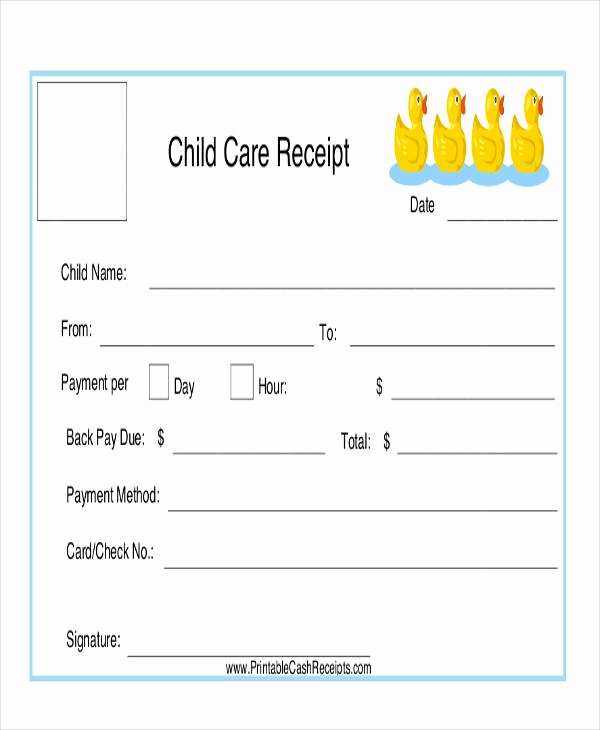 Dependent Care Fsa Receipt Template Awesome 7 Daycare Invoice Templates – Free Sample Example