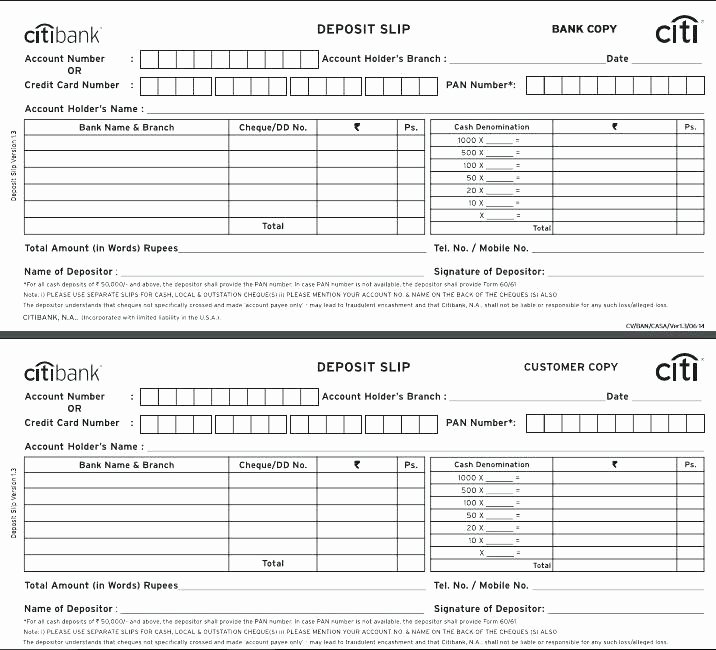 Deposit Slip Template Word Best Of Printable Deposit Slip Template Make Your Own Slips Bank