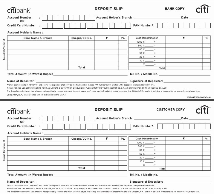 Deposit Slip Template Word Fresh 3 Bank Deposit Slip Template Excel Word and Pdf Excel Tmp