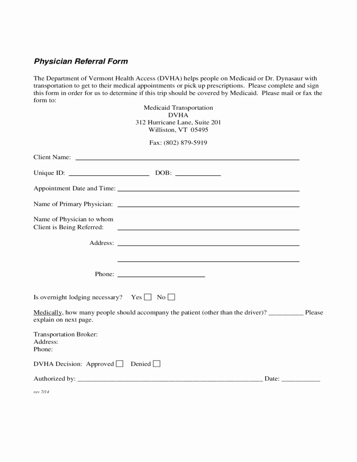 Doctor Referral form Template Inspirational Medical Referral form Templates – Medical form Templates
