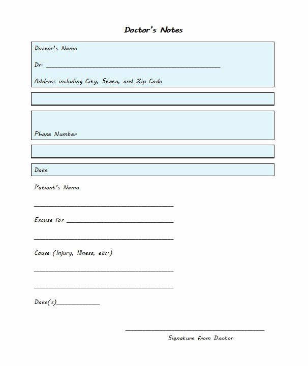 Doctors Notes for Work Template Beautiful 25 Free Doctor Note Excuse Templates Template Lab