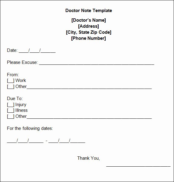 Doctors Notes for Work Template Fresh 33 Doctors Note Samples Pdf Word Pages
