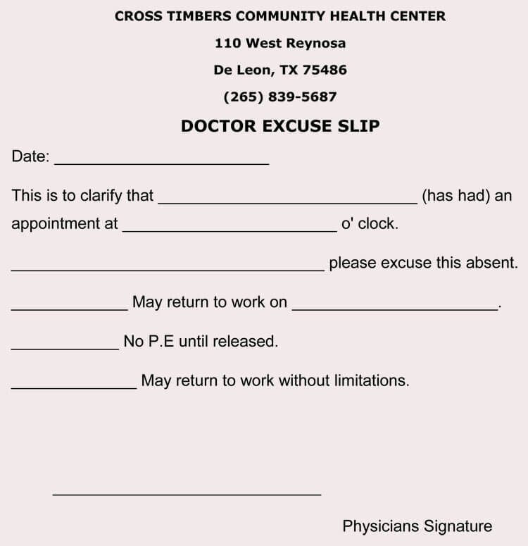 Doctors Notes for Work Template Inspirational Creating Fake Doctor S Note Excuse Slip 12 Templates
