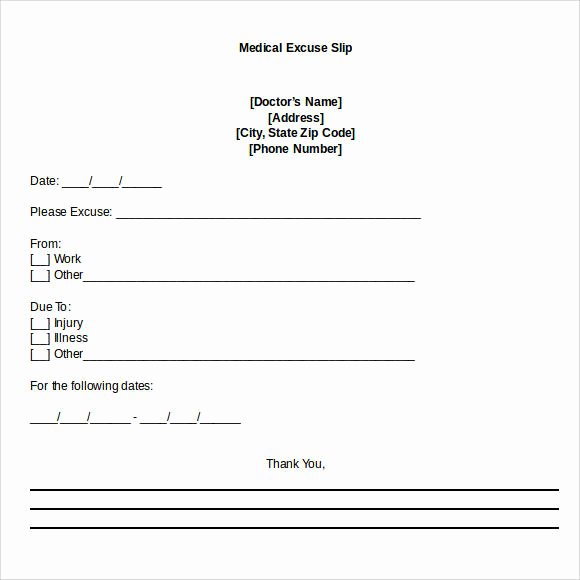 Doctors Notes for Work Template Lovely 33 Doctors Note Samples Pdf Word Pages