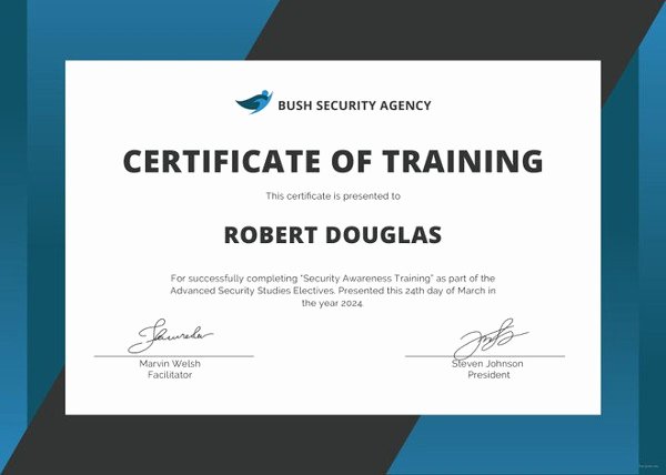 Dog Training Certificate Template Luxury 27 Training Certificate Templates Doc Psd Ai