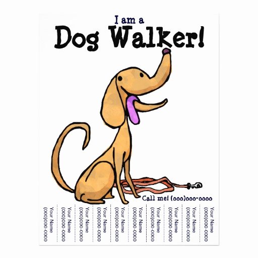 Dog Walking Flyer Template Beautiful I Am A Dog Walker Flyer
