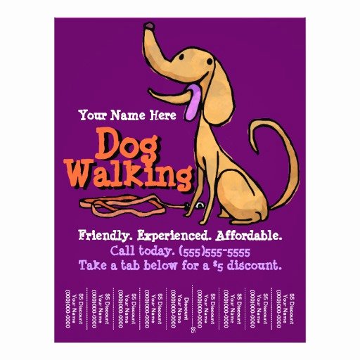 Dog Walking Flyer Template Fresh Dog Walking Advertising Promotional Flyer
