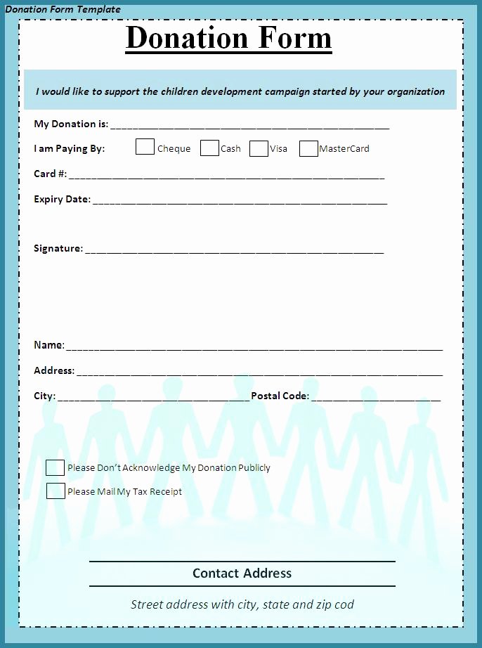 Donation form Template Word Awesome Donation form Template Free formats Excel Word