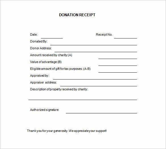Donation form Template Word Elegant Blank Receipt Template – 20 Free Word Excel Pdf Vector