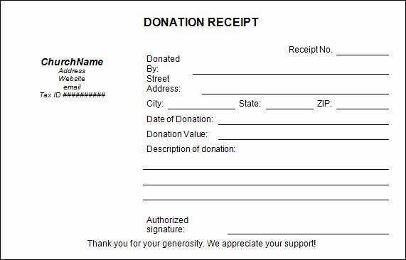 Donation form Template Word New 23 Donation Receipt Templates – Pdf Word Excel Pages