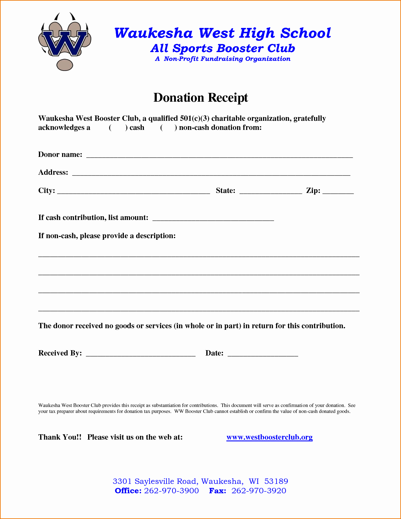 Donation Receipt Template for 501c3 Fresh 4 Non Profit Donation Receipt Template