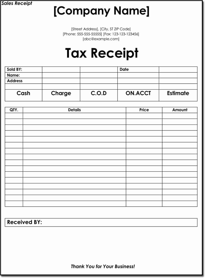 Donation Tax Receipt Template Best Of 10 Tax Receipt Templates Donation Tax In E Tax