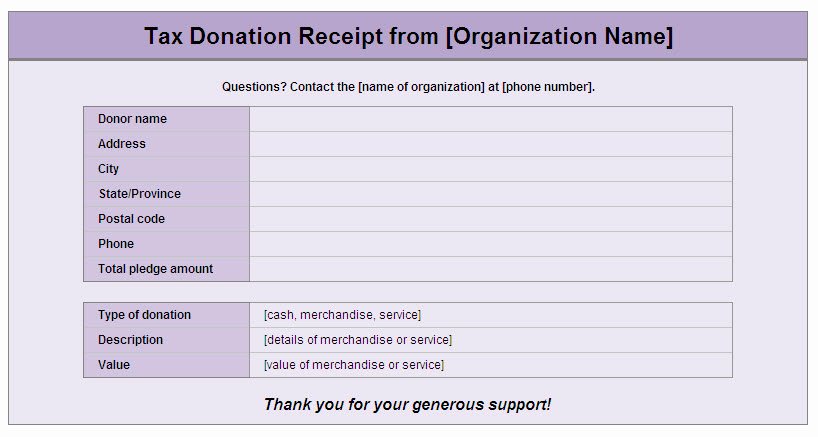 Donation Tax Receipt Template Elegant Sample 501 C 3 Donation Letter