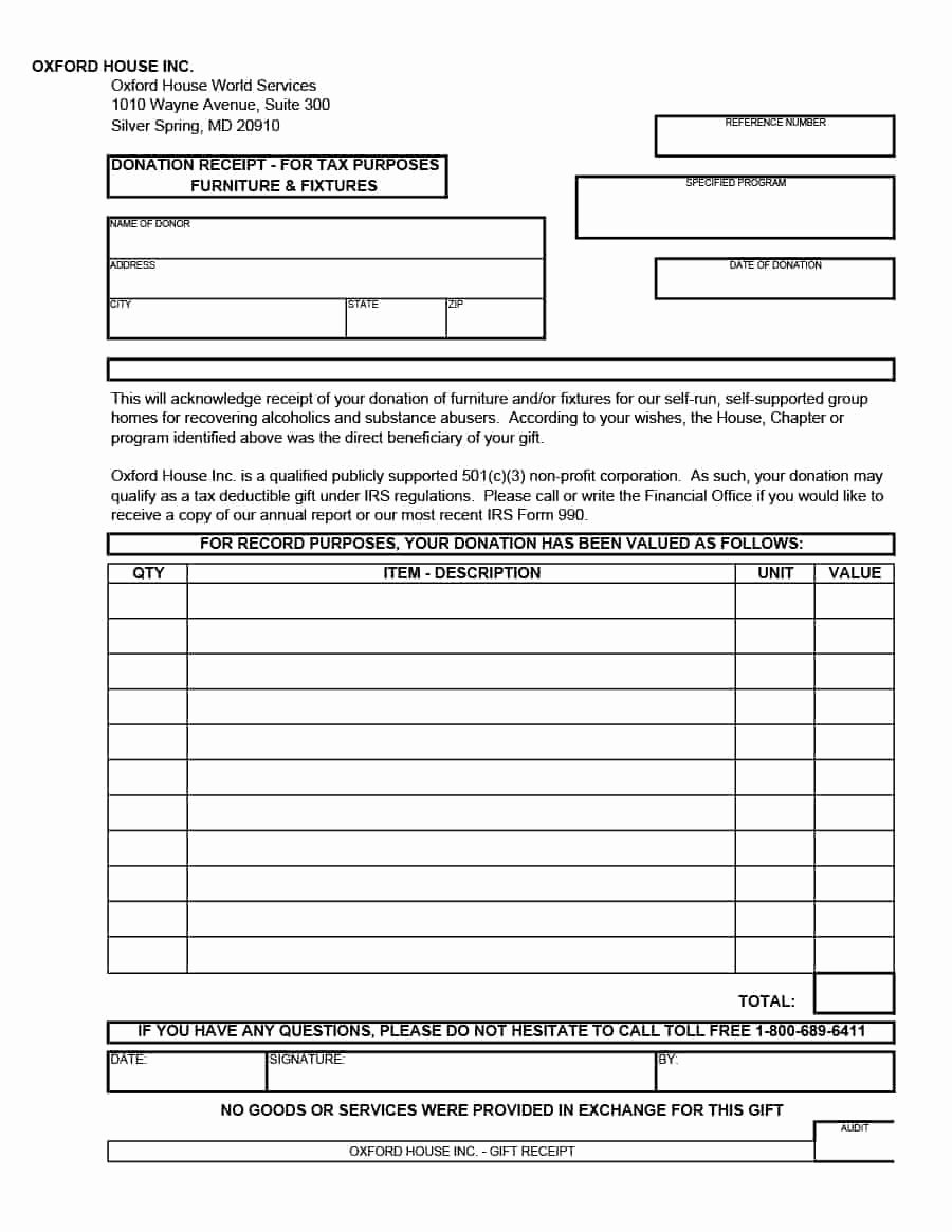 Donation Tax Receipt Template New 40 Donation Receipt Templates &amp; Letters [goodwill Non Profit]