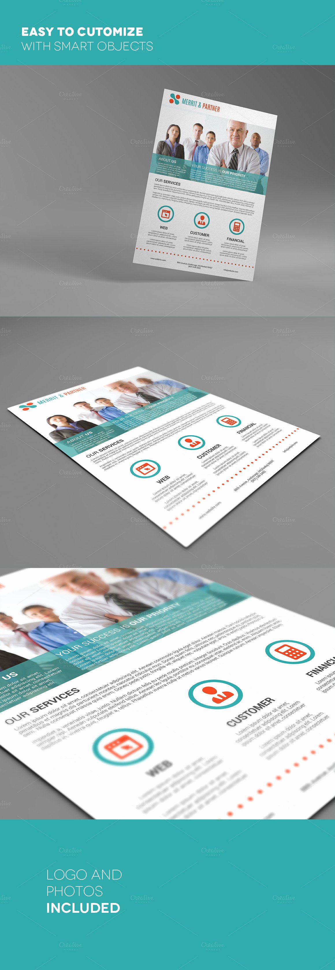Double Sided Brochure Template Awesome A4 Double Sided Corporate Flyer Flyer Templates On