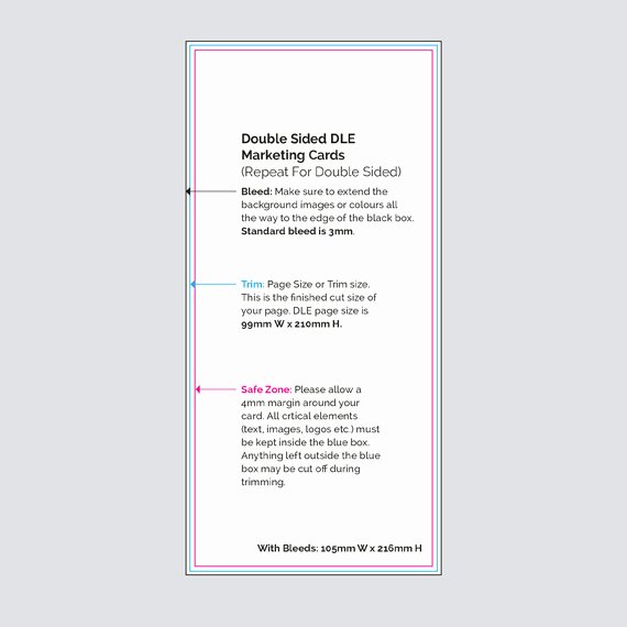 Double Sided Brochure Template Beautiful Double Sided Dl Marketing Cards Virtual Print