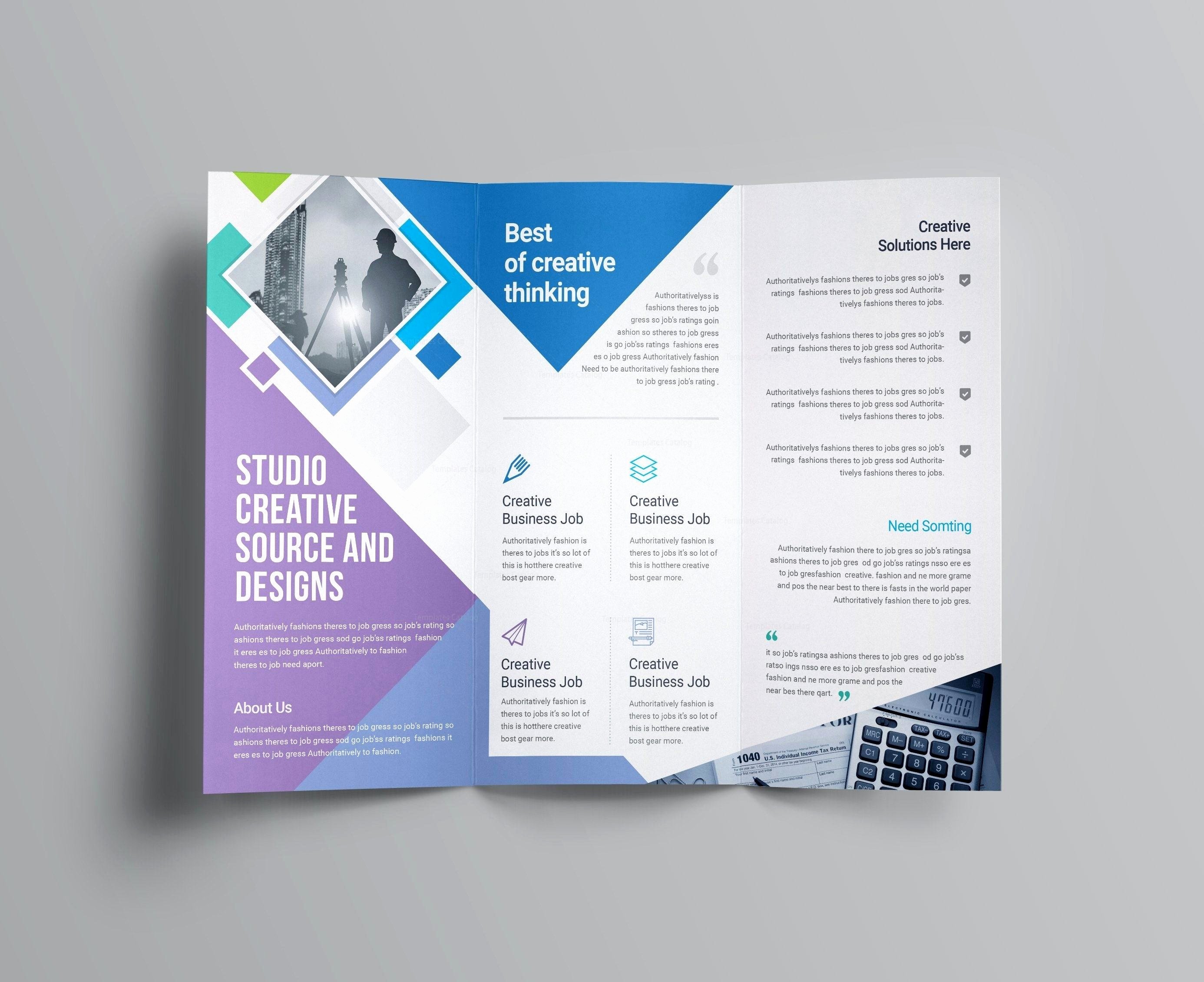 Double Sided Brochure Template Luxury 50 Lovely Double Sided Tri Fold Brochure Template
