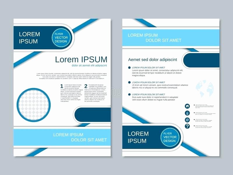 Double Sided Brochure Template Luxury Two Sided Brochure Template Download Modern Flyer Vector