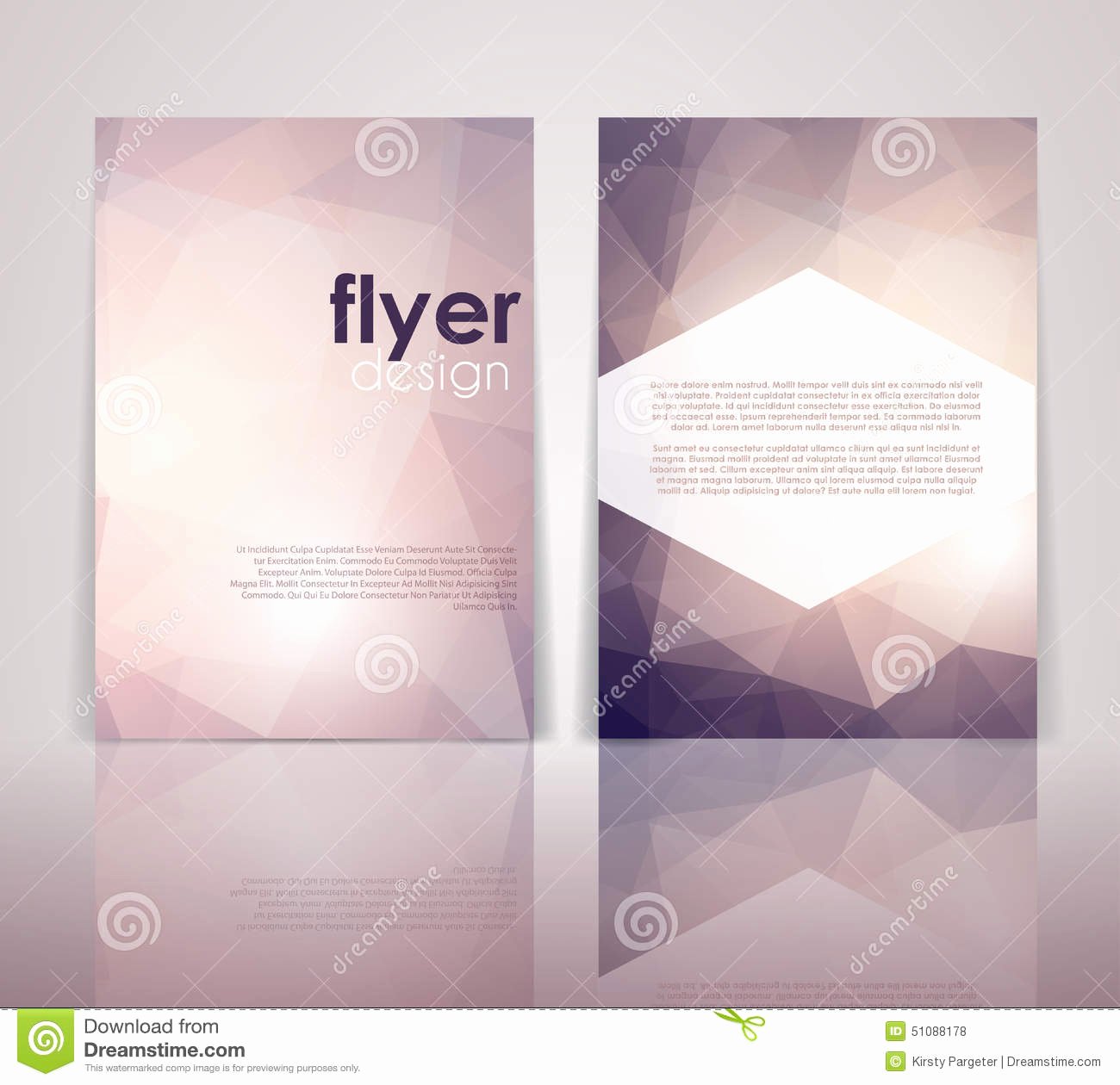 Double Sided Brochure Template New Double Sided Flyer Design Stock Vector Image Of ornament