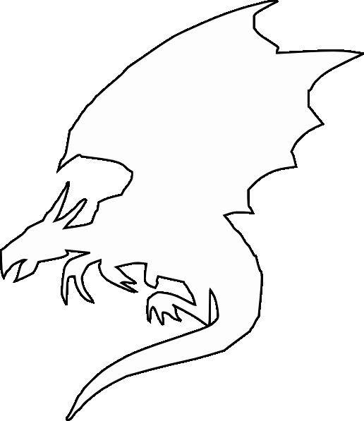 Dragon Cut Out Template Awesome Flying Dragon Clip Art at Clker Vector Clip Art