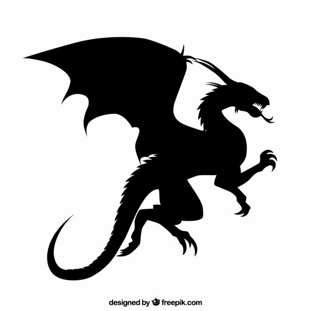 Dragon Cut Out Template Elegant Silhueta Do Dragão