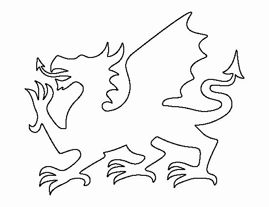 Dragon Cut Out Template New Welsh Dragon Pattern Use the Printable Outline for Crafts