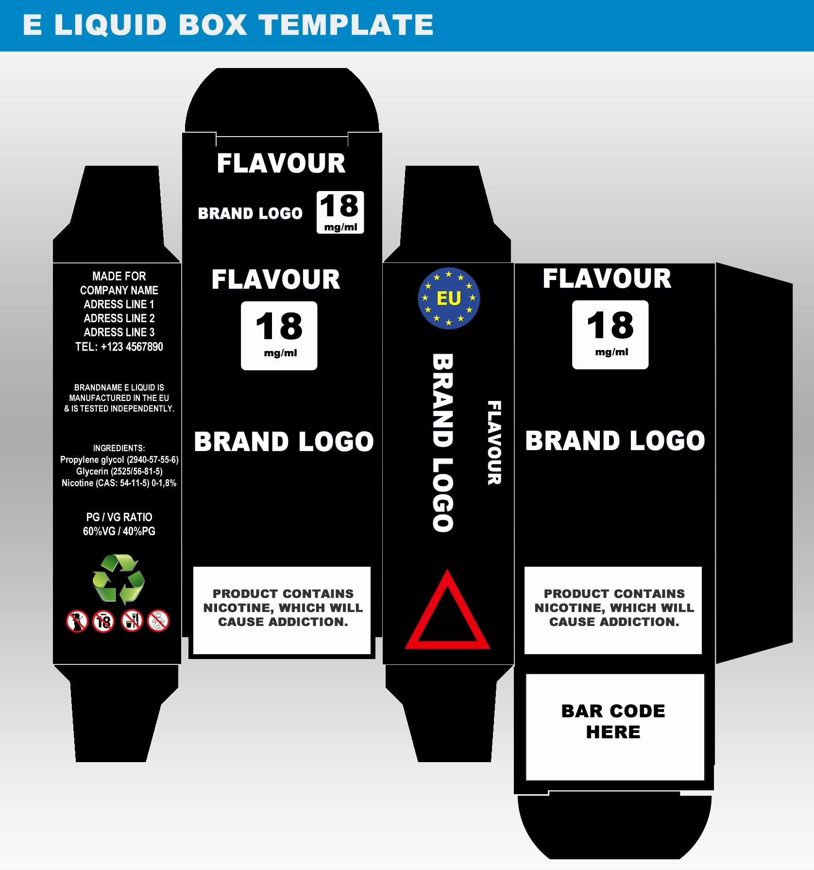E Juice Label Template Luxury Design Packaging Templates for E Juice Labels