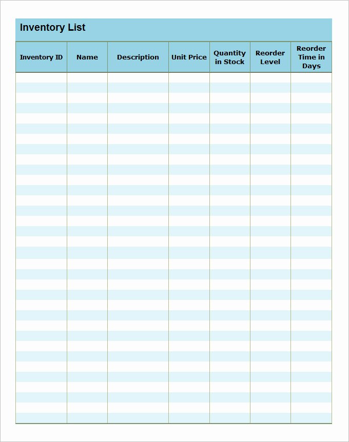 Editable Checklist Template Word Awesome 26 Free Editable Inventory List Template Examples for