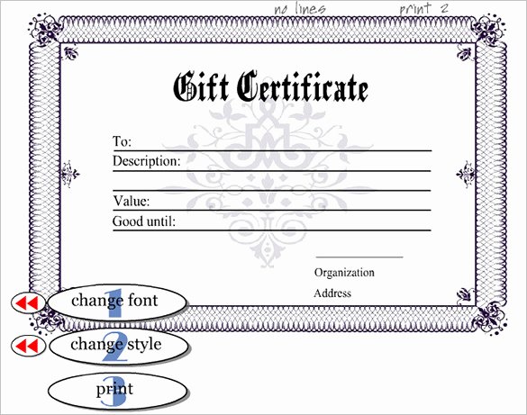 Editable Gift Certificate Template Fresh 38 Sample Certificate Templates Pdf Doc