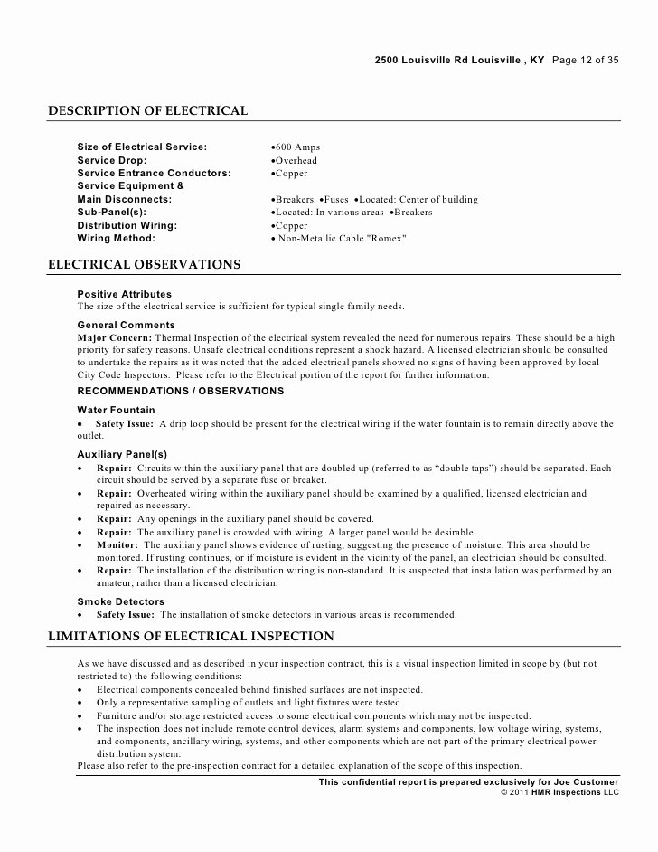 Electrical Inspection Report Template Fresh Electrical Inspection Report Template to Pin On