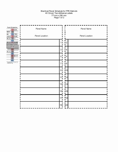 Electrical Panel Schedule Template Excel Unique Electrical Panel Schedule Template Excel