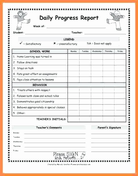 Elementary Progress Report Template Lovely Montessori Report Card Template School Kindergarten