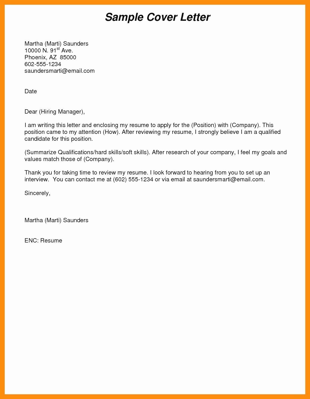 Email Cover Letter Template Elegant 25 Email Cover Letter