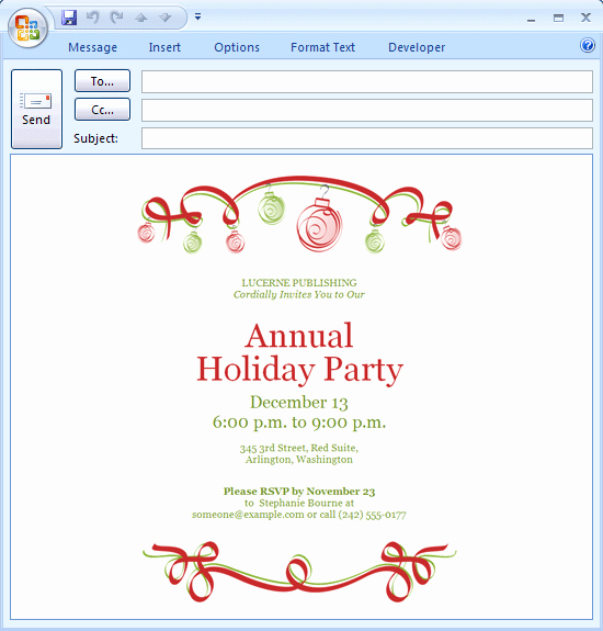 Email Party Invite Template Awesome Email Holiday Party Invitations Ideas Noel