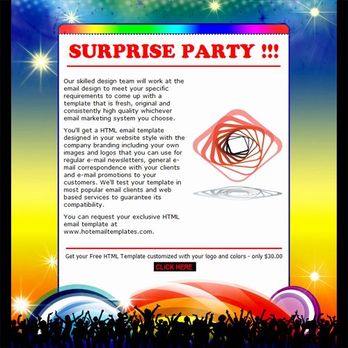 Email Party Invite Template Unique Party Invitation