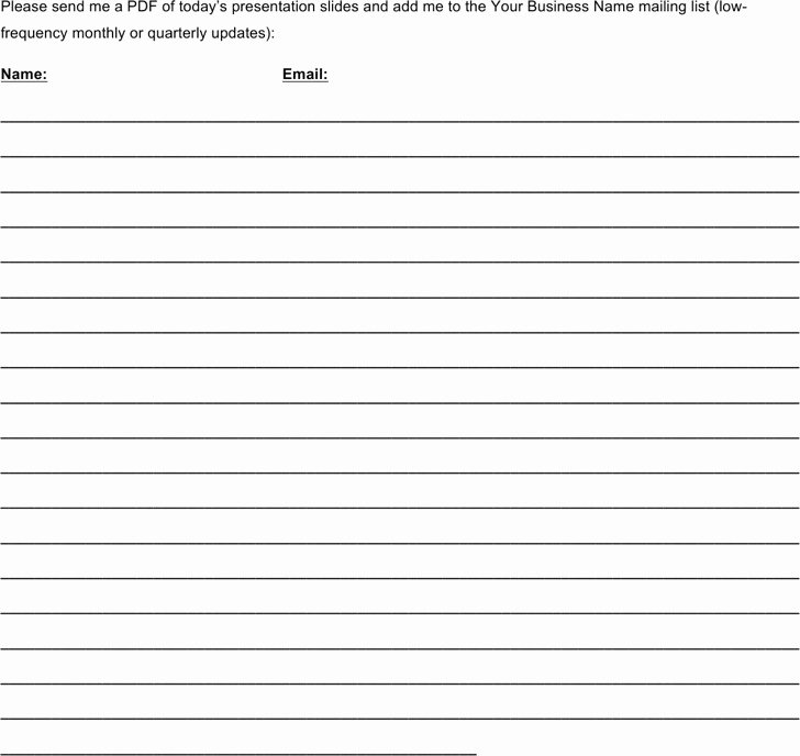 Email Sign Up form Template Unique 39 Sign Up Sheets Free Download