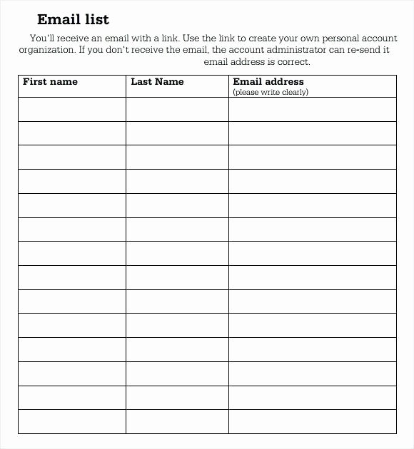Email Sign Up Sheet Template Elegant Make Your Own Sign Up Sheet – Threestrands