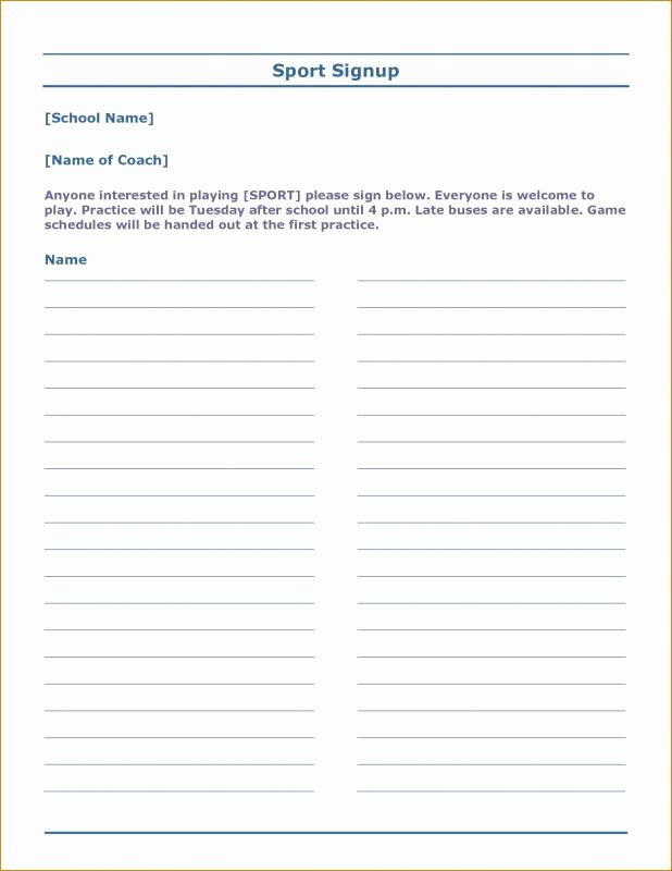 Email Sign Up Sheet Template Inspirational Email Sign Up Sheet