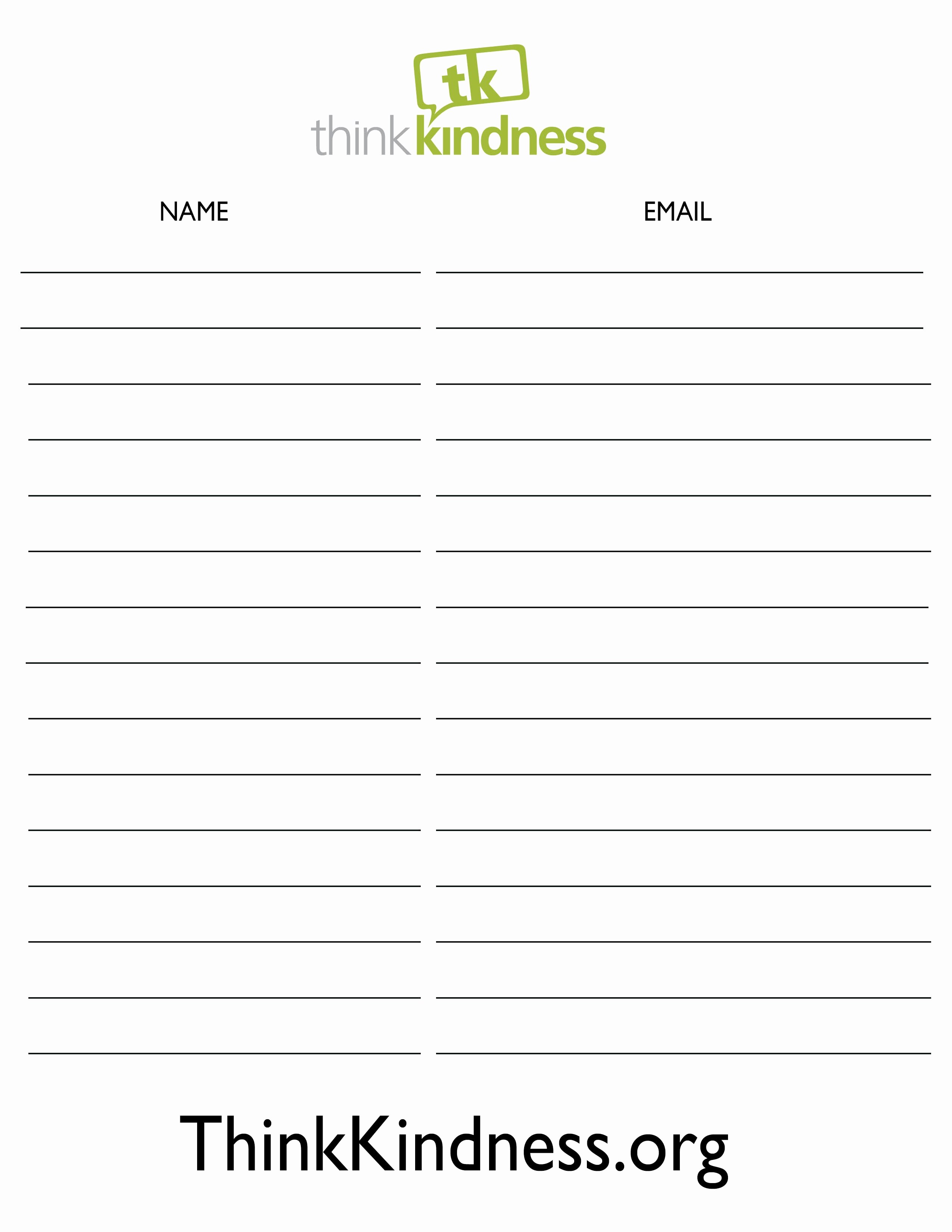 Email Sign Up Sheet Template Unique Email Signup Template Portablegasgrillweber