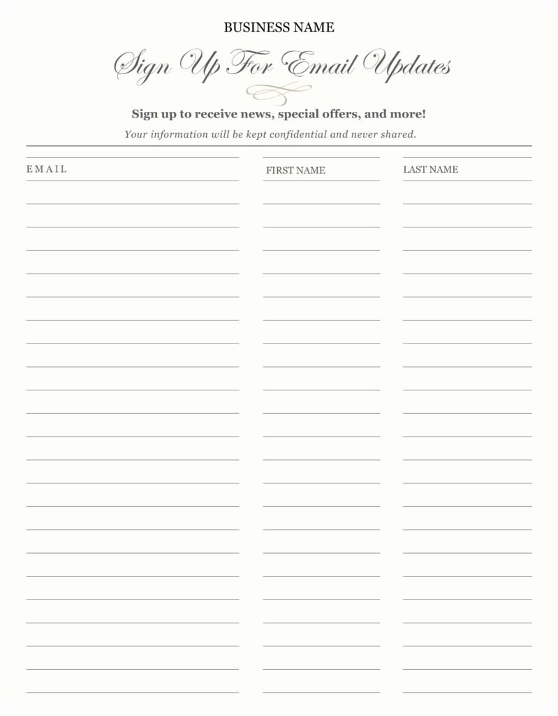 Email Sign Up Template New Email Sign Up form Template